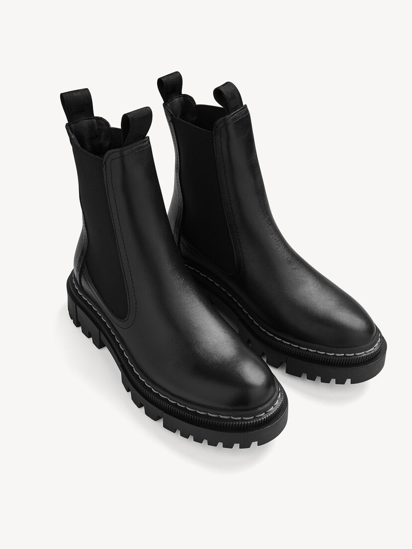 Leren Chelseaboot - zwart