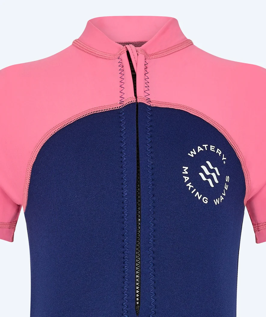 Watery UV våddragt til børn - Calypso Shorty - Pink
