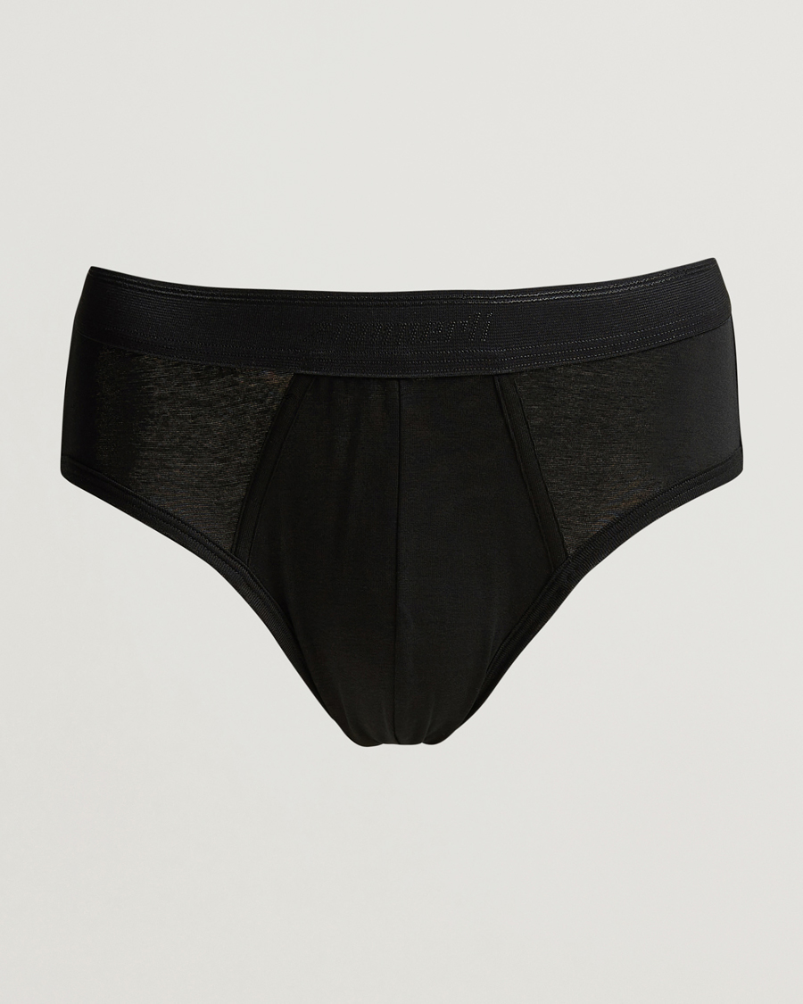 Zimmerli of Switzerland Mercerized Cotton Briefs Black