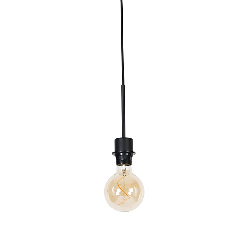 Moderne hanglamp zwart zonder kap - Combi 1