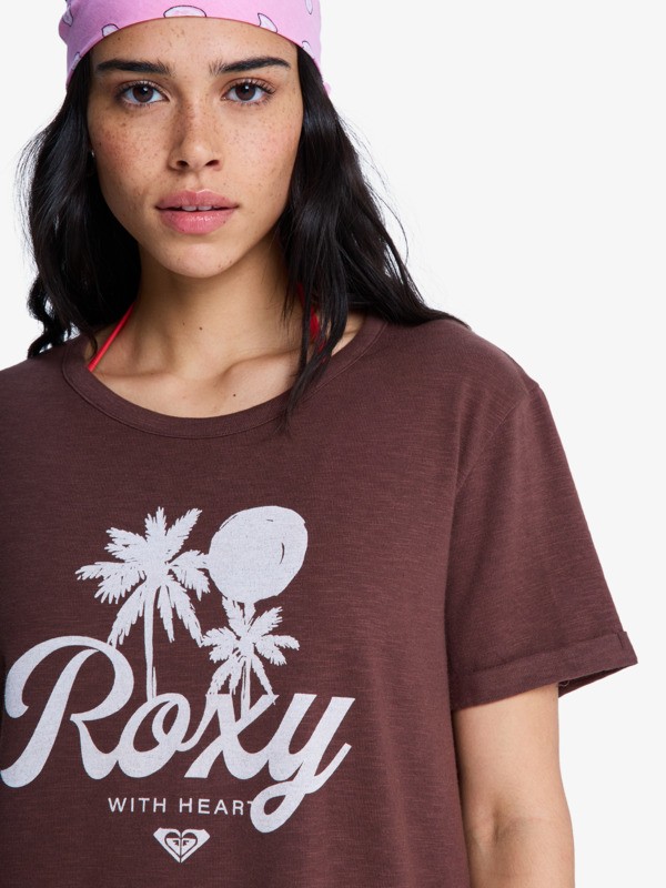 Oceanwave Regular Slub T-Shirt à manches courtes Marron Femme
