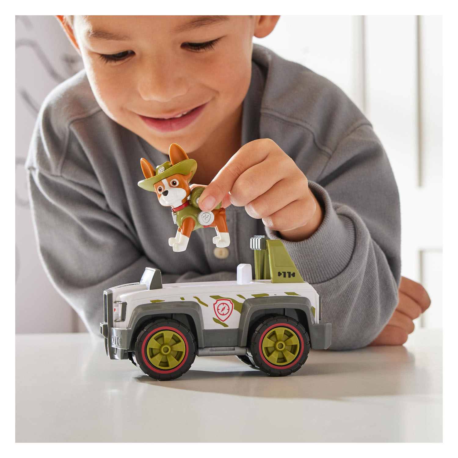 PAW Patrol Voertuig met Speelfiguur - Tracker's Jungle Cruiser