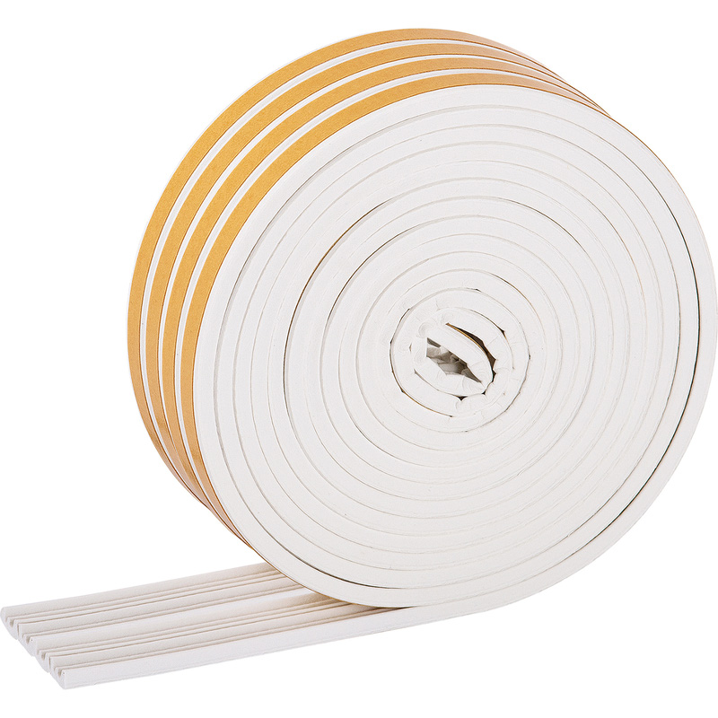 Fix-o-moll tochtband zelfklevend E 9x4mm 18m wit