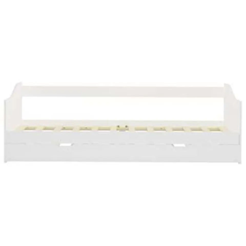 vidaXL - Onderschuifbed - Wit - Grenenhout - 90x200 cm
