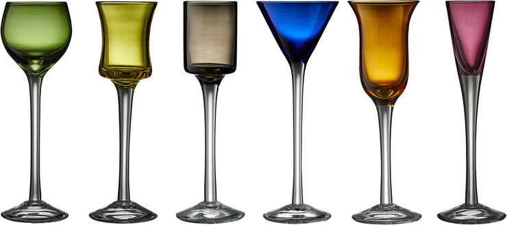 Lyngby Glas Snapseglas p/fod 6 ass. Ass.