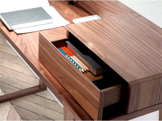 Coiffeuse en bois de noyer avec miroir 7000 ANGEL CERDA