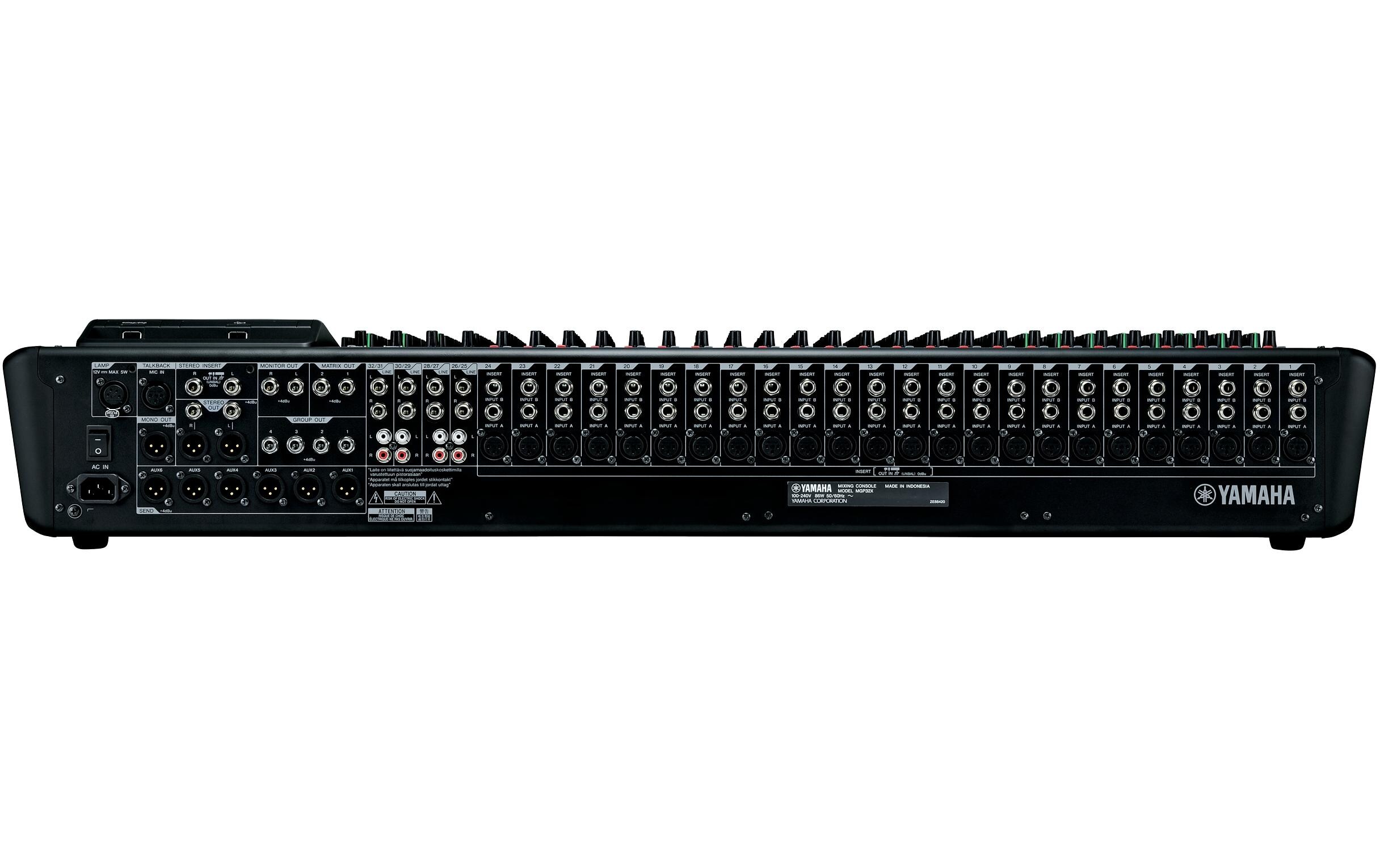 Mischpult MGP32X<br>32-Kanal-Analogmixer mit digitalen Effekten, iPod/iPhone-Integration und Mono- und Stereo-Summierung