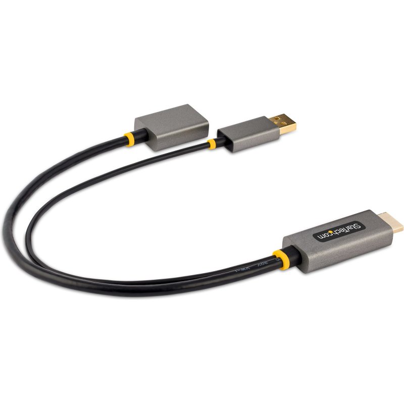 StarTech.com Adaptateur HDMI vers DisplayPort - Adaptateur HDMI vers DisplayPort de 30cm - Câble HDMI vers Displayport, Alimentation par Bus - Adaptateur HDMI 2.0 à DP 1.2, HDR - Convertisseur HDMI Displayport