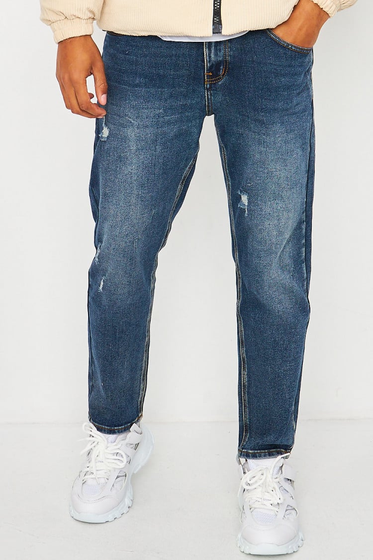 Jean Regular bleu déchiré