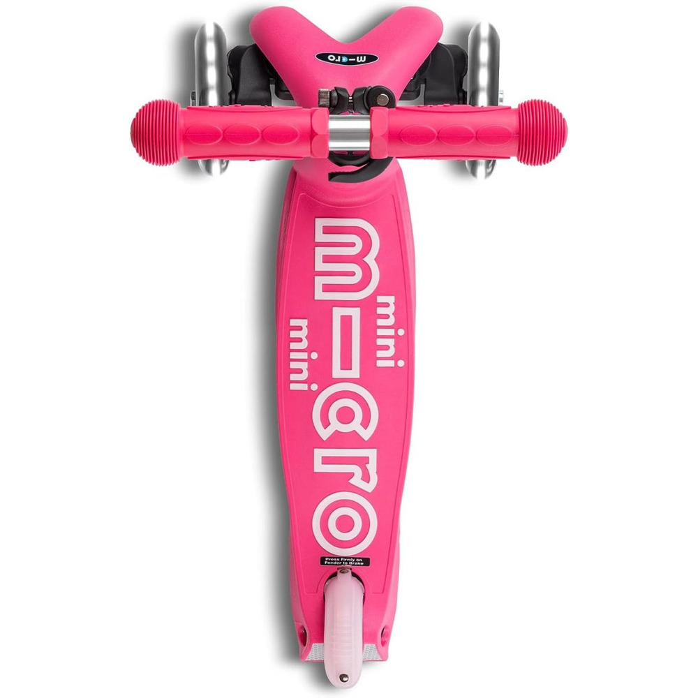 Trottinette 3 roues mini deluxe rose pliable led