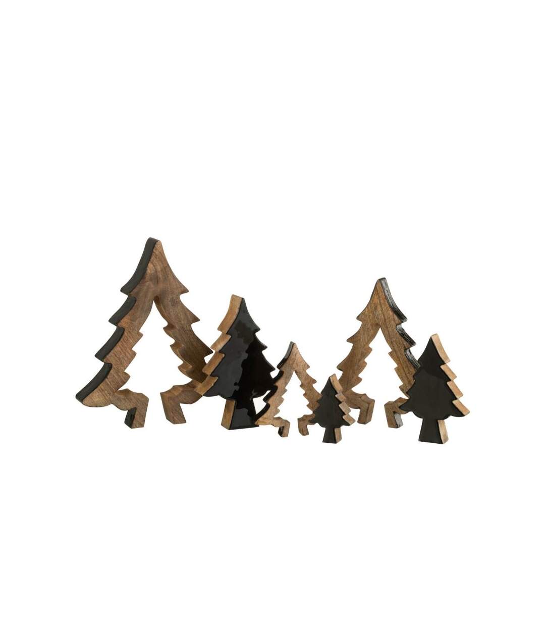 Paris Prix - Sapin De Noël à Poser puzzle 30cm Noir & Naturel