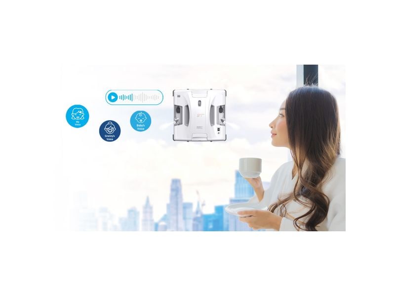 Hobot Fensterputzroboter S-7 Pro Weiss Fenster-Reinigungs-Roboter mit Dual-Mopp-Bewegung
