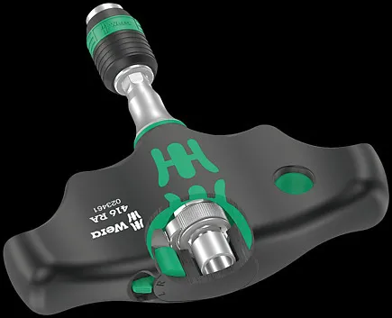 Wera Series 400 T-Handle 416 RA - Bitholdende skruetrækker med skraldefunktion - 45 mm - 1/4