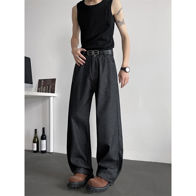 Plummie - Mid Rise Wide Leg Jeans
