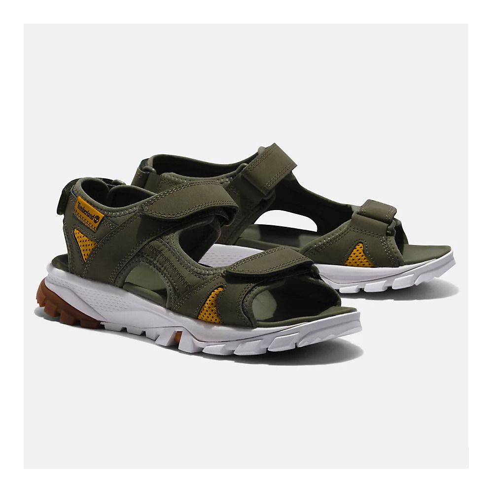 Timberland LINCOLN PEAK - Sandales Femme dark green leather