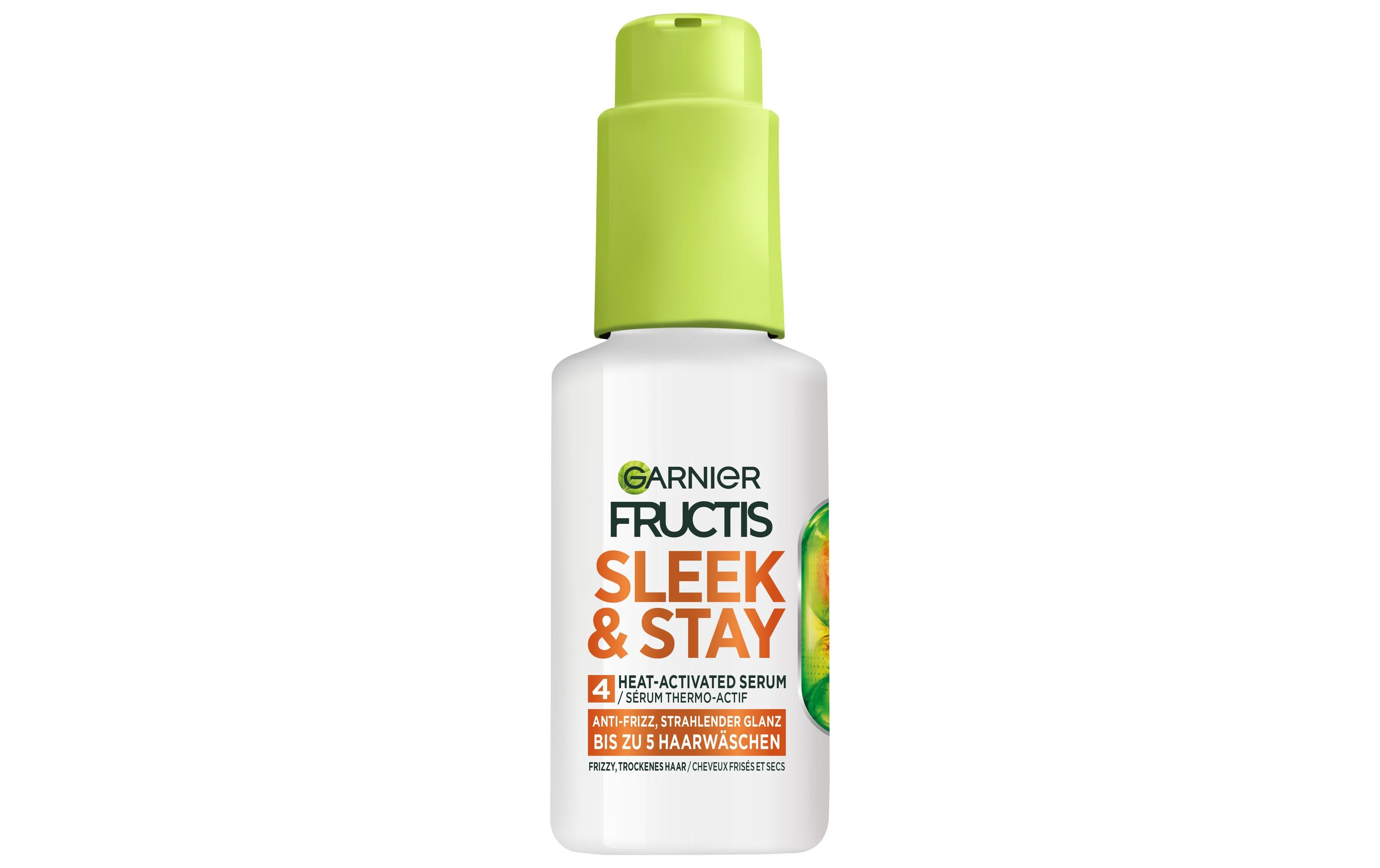 Serum Sleek and Stay Heat-Activated 50 mlLeave-in-Serum glättet trockenes, zu Frizz neigendes Haar und verleiht strahlenden Glanz
