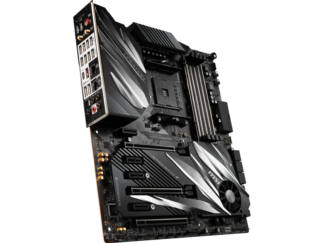 [OUTLET] - MSI PRESTIGE X570 CREATION - Bundkort - udvidet ATX - Socket AM4 - AMD X570 Chipset - USB-C Gen2, USB 3.2 Gen 1, USB 3.2 Gen 2 - Bluetooth, 10 Gigabit LAN, Gigabit LAN, Wi-Fi - HD Audio (8-kanaler)