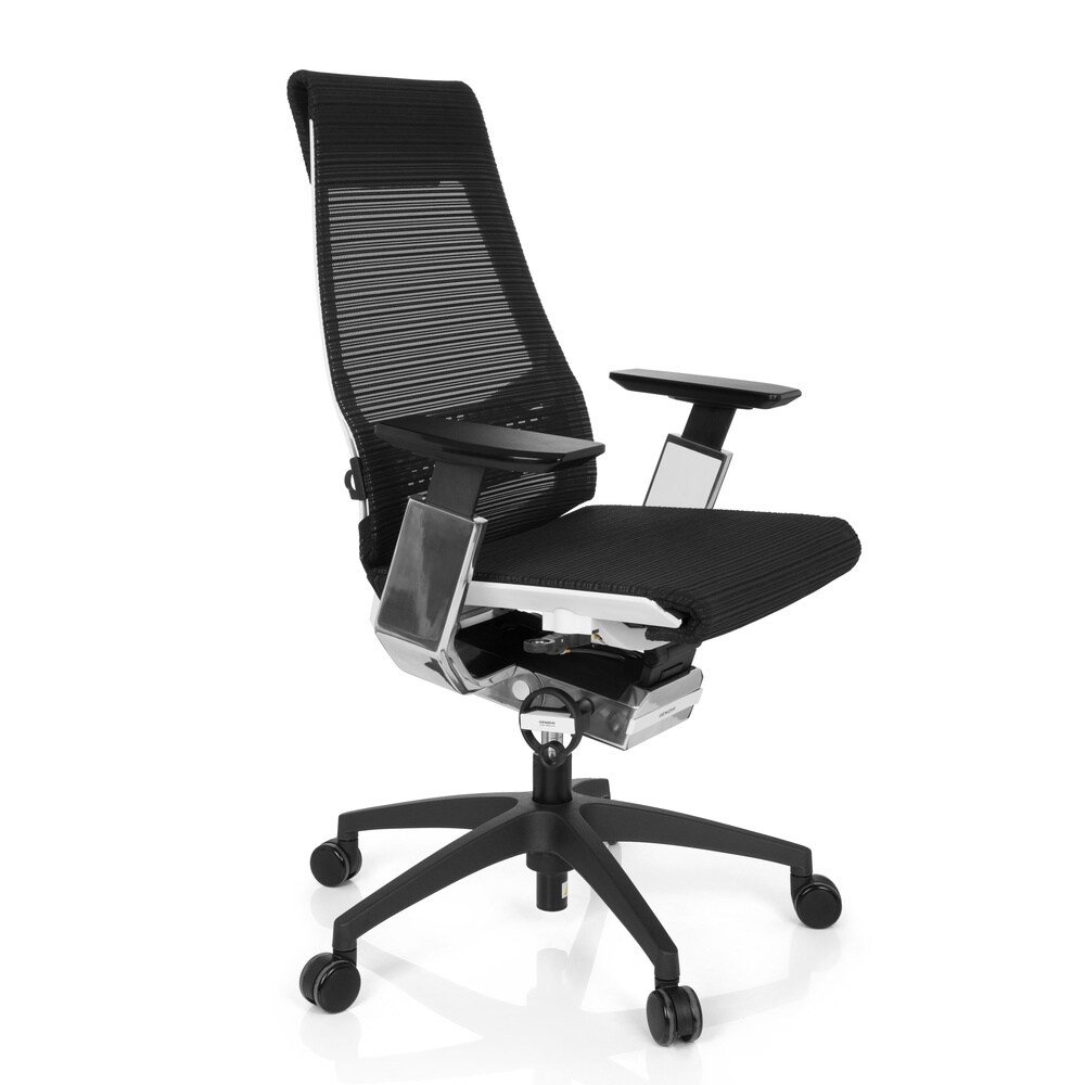 Profi Bürostuhl GENIDIA SMART WHITE CM Netzstoff mit Armlehnen hjh OFFICE