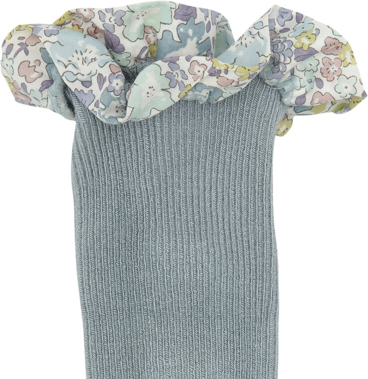 GoBabyGo Non-slip socks - Bamboo / Liberty Dusty blue / mich