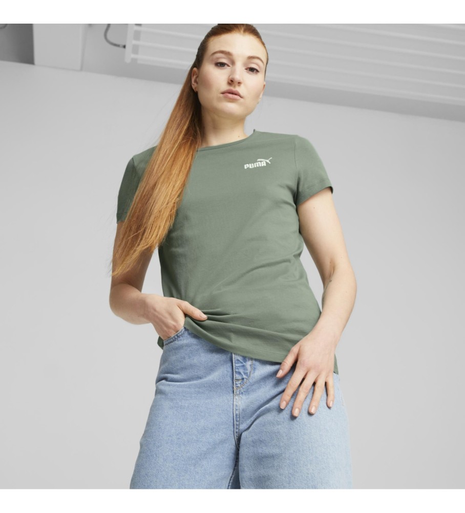 Camiseta Puma Essential+ com bordado verde