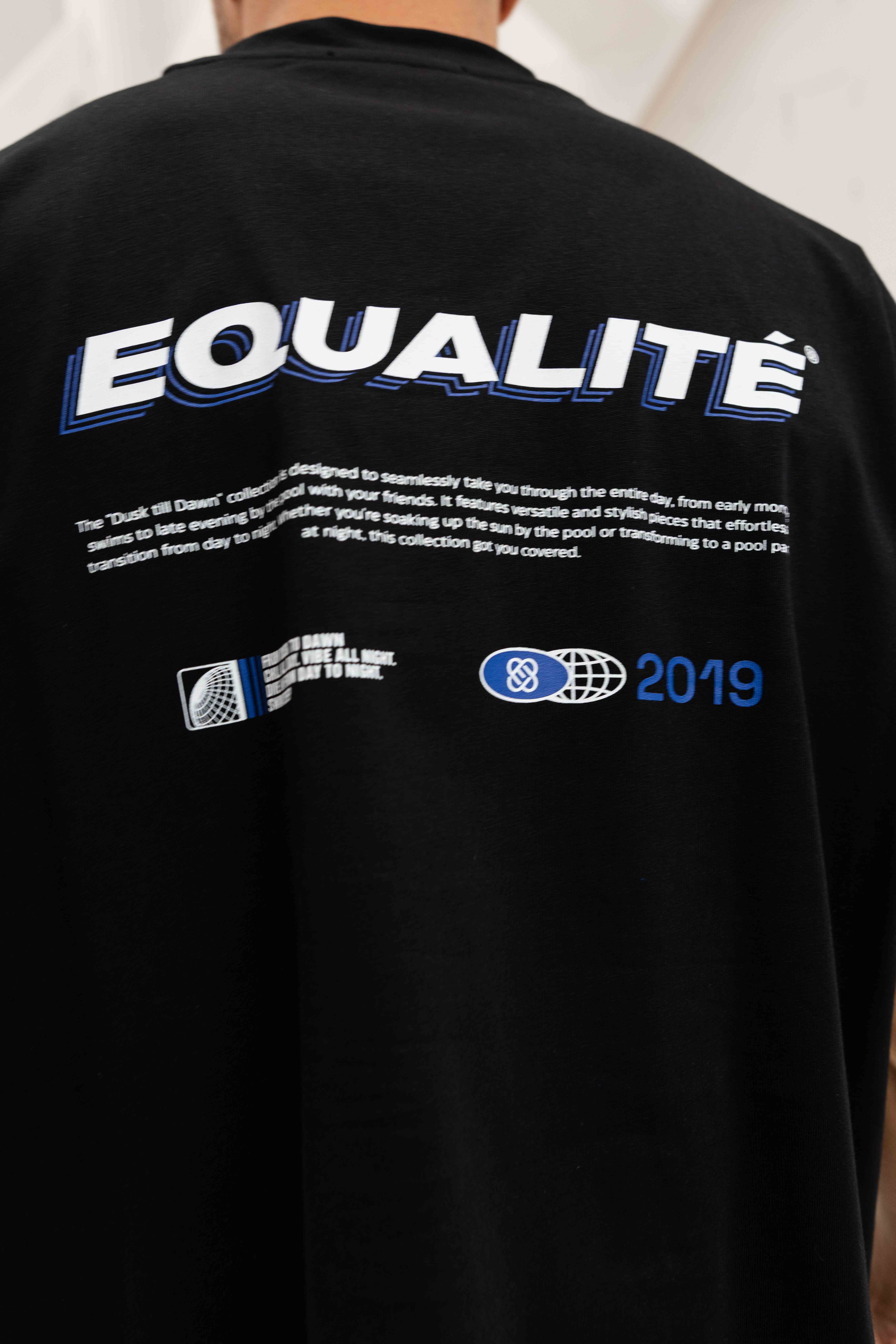 Equalité Nox Boxy Oversized T-Shirt Heren Zwart