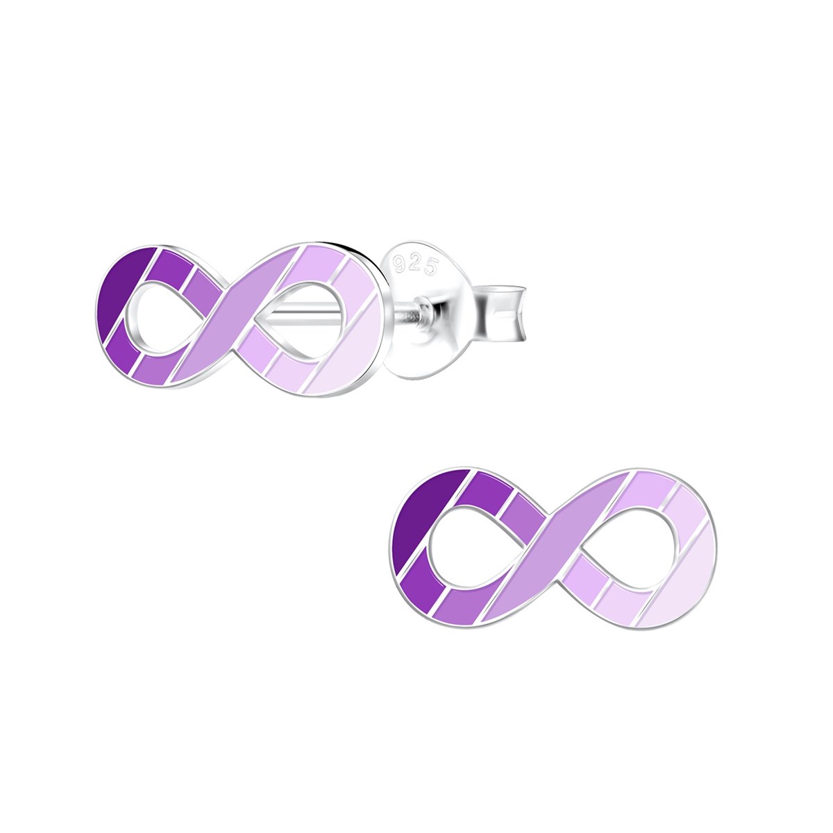 Boucles d'oreilles enfant Infini en argent 925