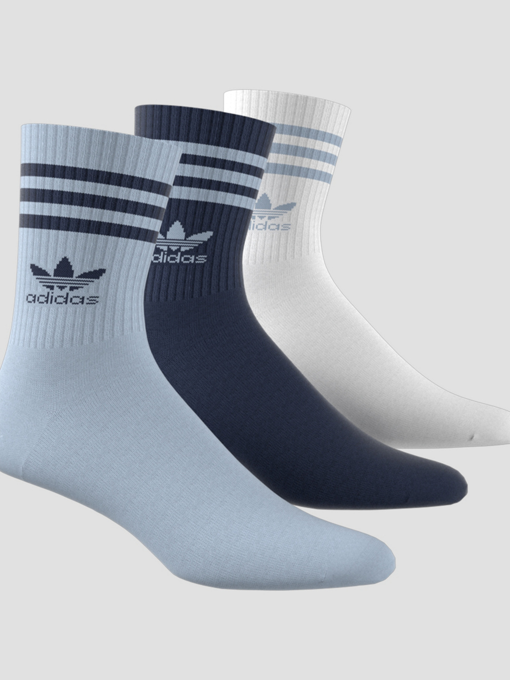 adidas Originals Crew 3 Pack Socks wonblu/nindig/white