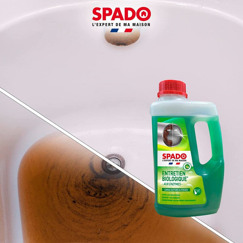 Entretien canalisations Spado biologique - Flacon de 1 L