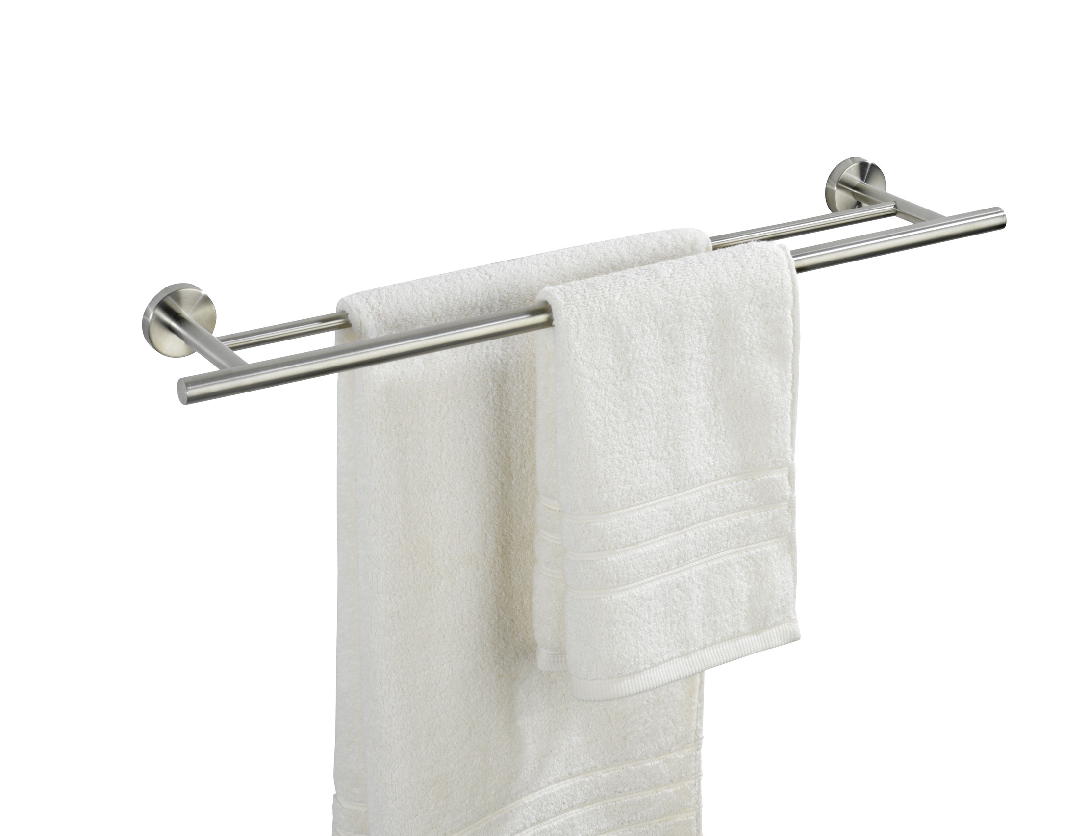 Wenko Bosio handdoekstang duo RVS mat
