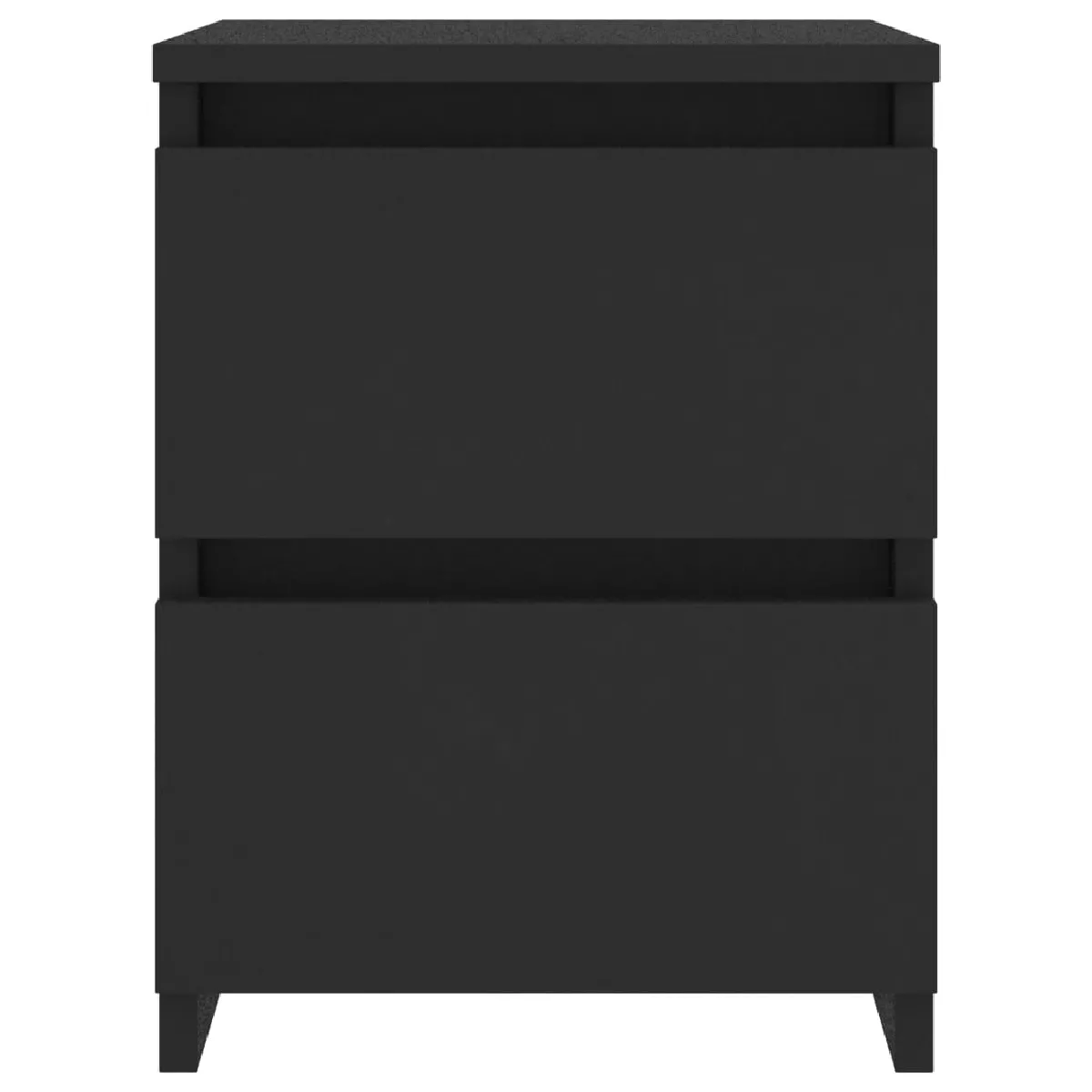 vidaXL Table de chevet Noir