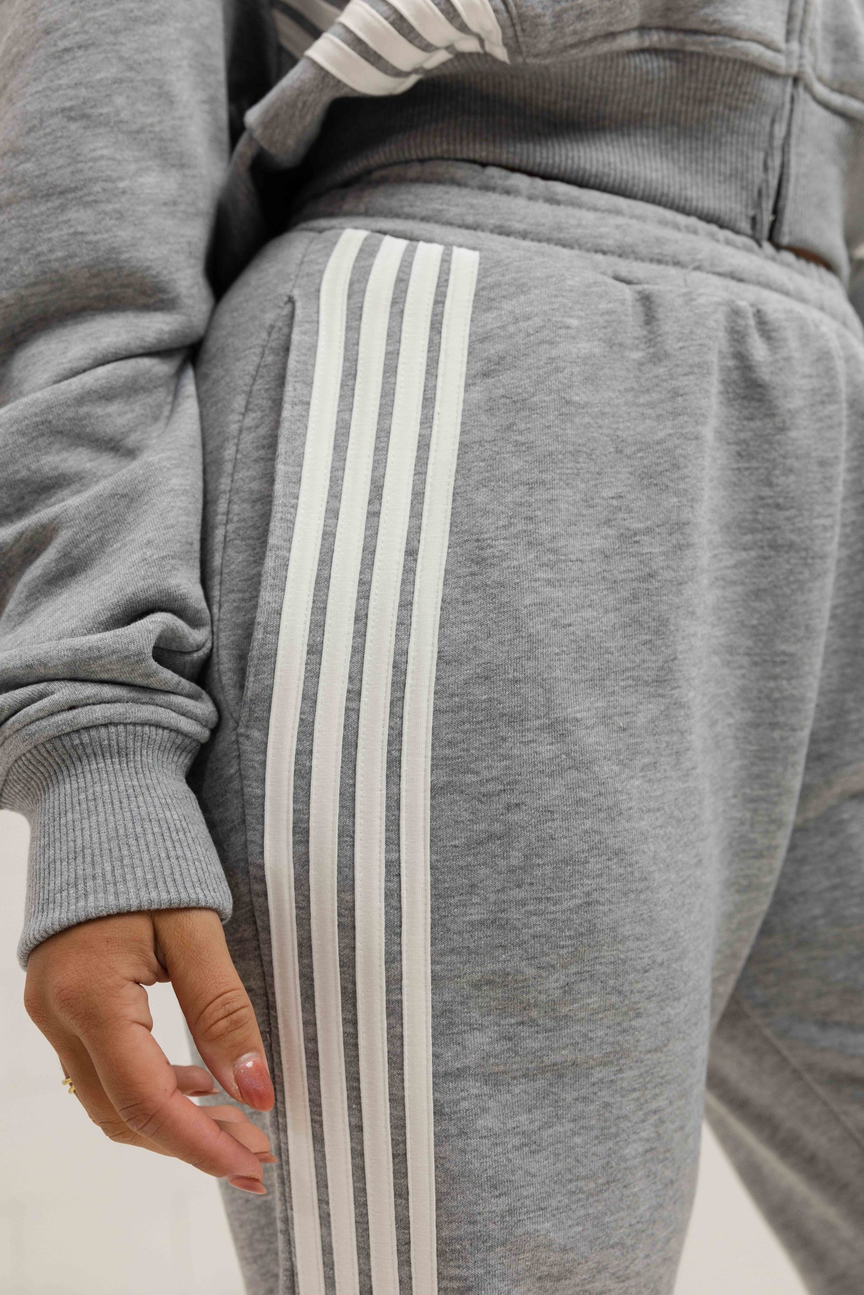 Hillside Stripe Trainingspak Dames Grijs