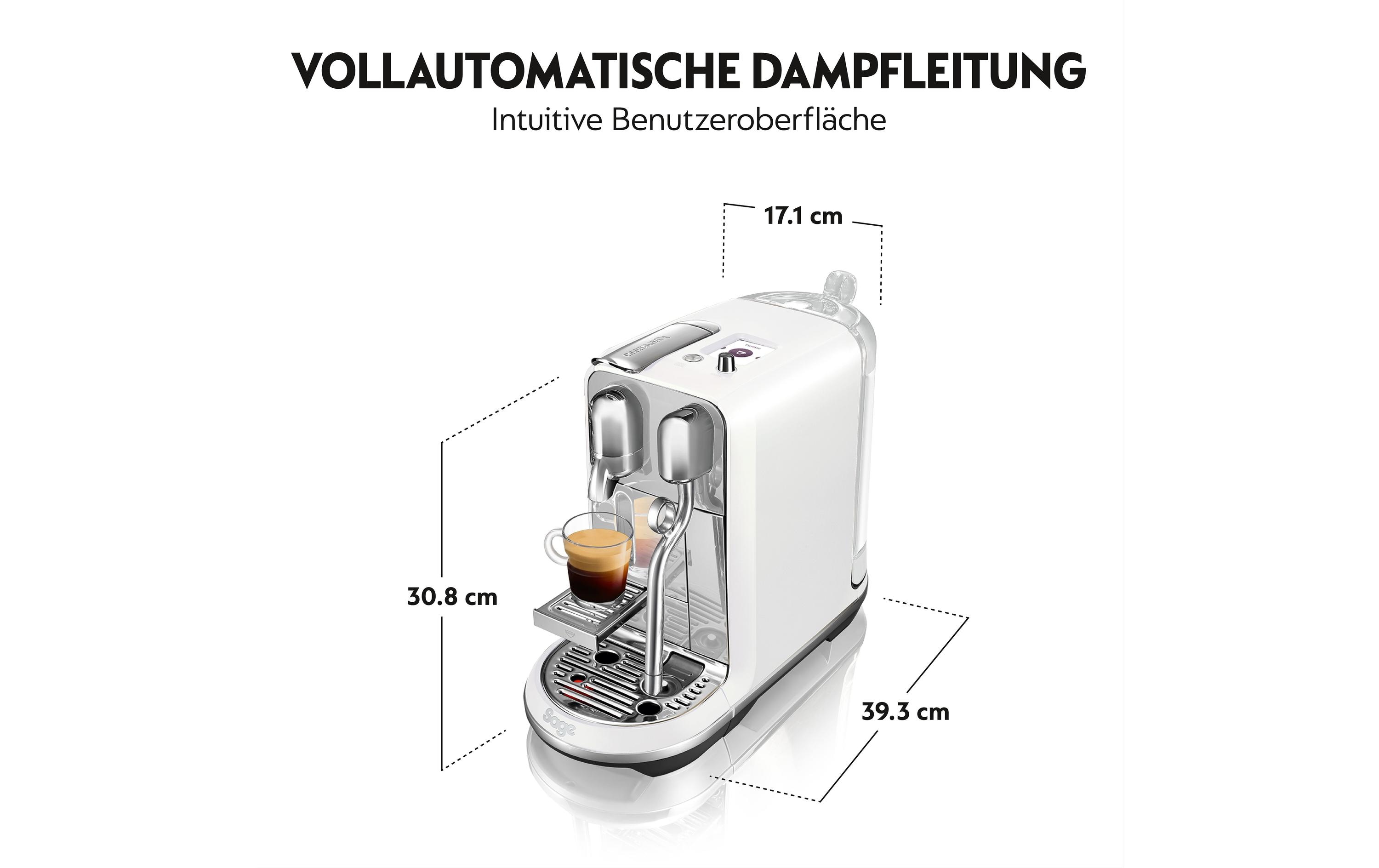 Kaffeemaschine Nespresso Creatista Plus SNE800SST Weiss<br>Mit der Creatista Plus werden Sie Ihr eigener Barista