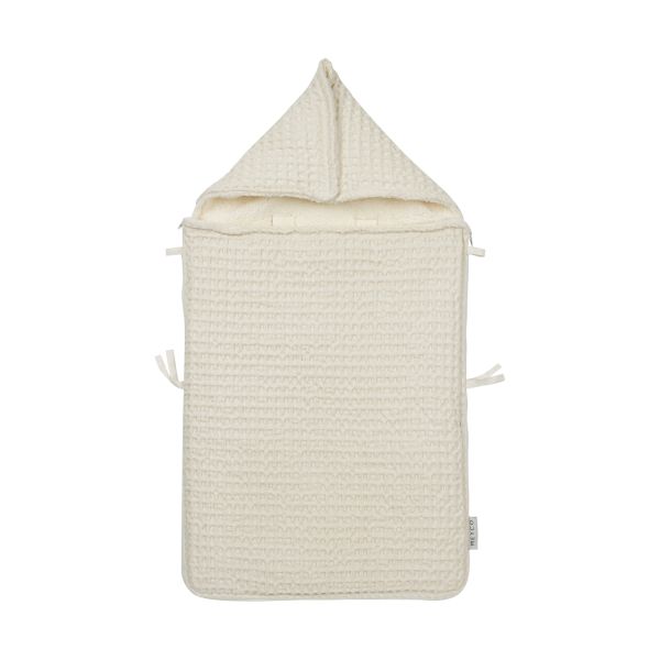 Meyco Baby Wafel Teddy Voetenzak - nature - 40x82cm