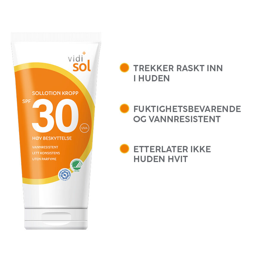Vidi sollotion til kropp SPF30 200 ml