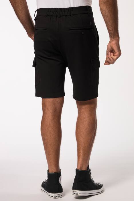 Cargobermuda, Sweat, Cargotaschen, FLEXNAMIC®, bis 72, schwarz | Ulla Popken