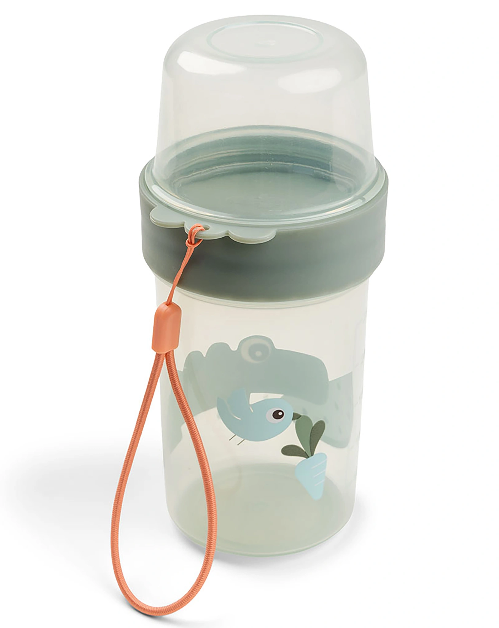 Snackbehälter TO GO - 2-WAY: CROCO (150+320ml) in grün