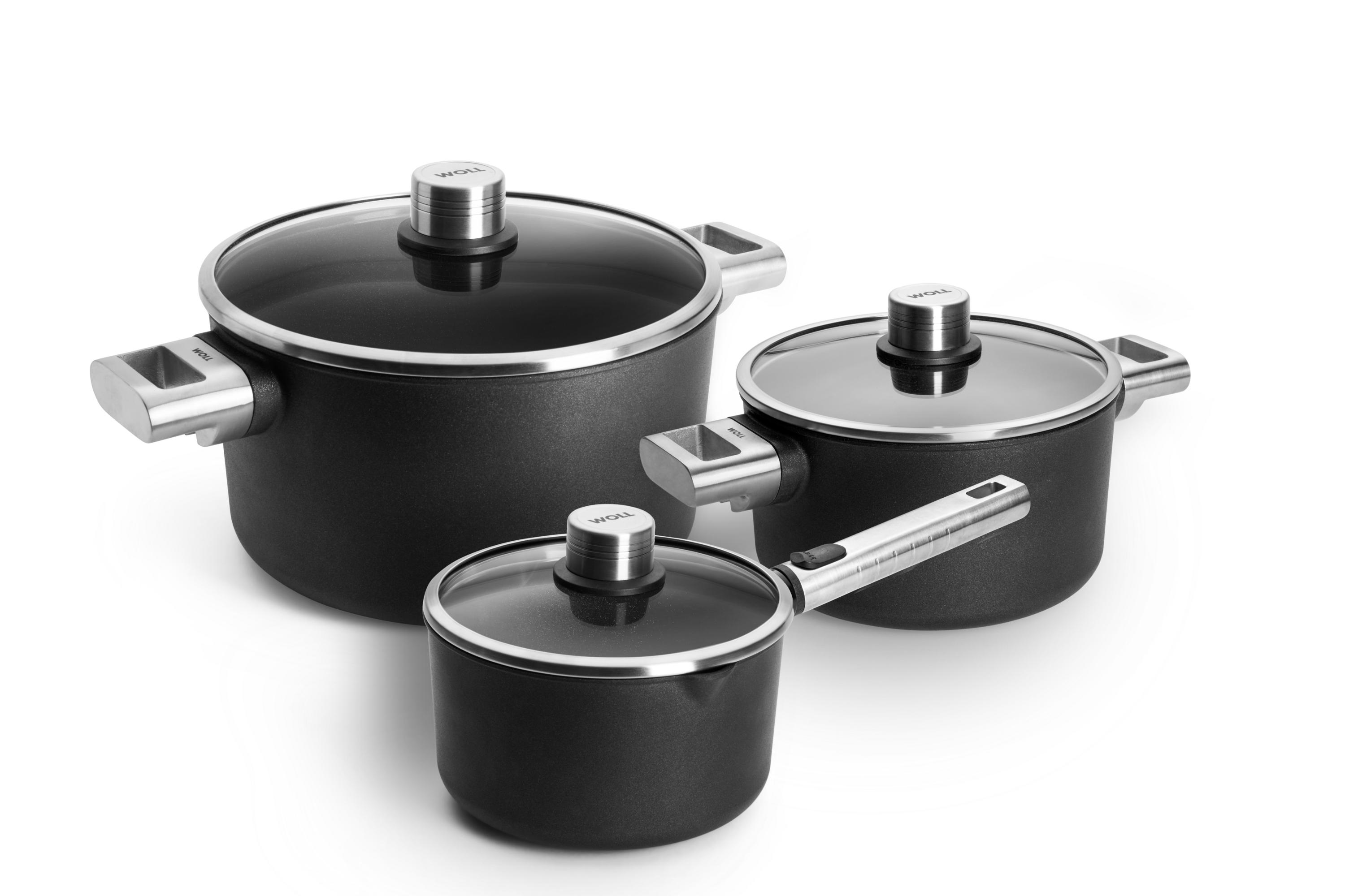Logic XR Topf-Set, 6-tlg.,  Ø 24 + 20 + 18 cm - Griffart: Edelstahl Griff