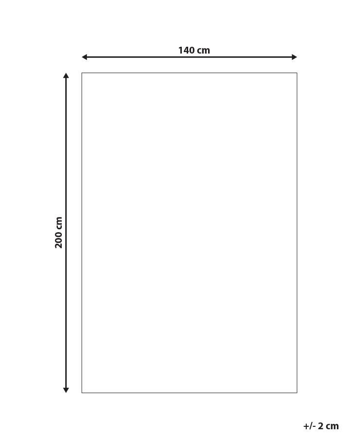 Vloerkleed ADVAN Meerkleurig 140 x 200 cm Leer