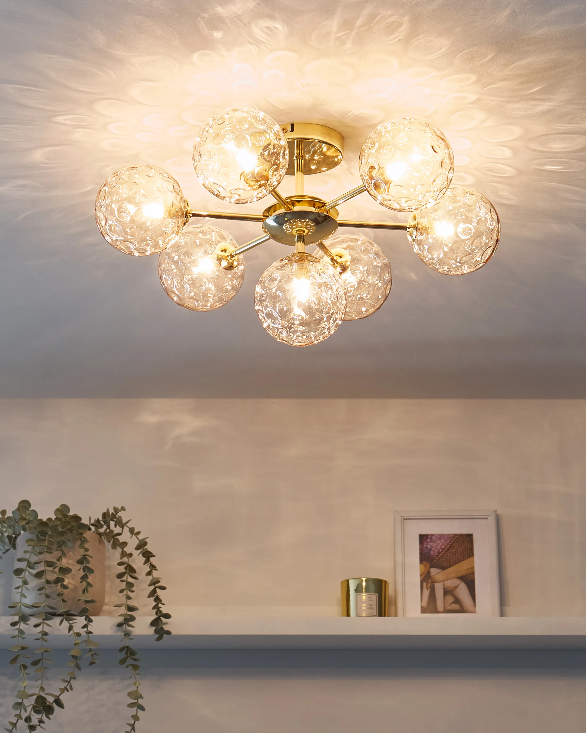 Plafondlamp ANADYR Glas Beige