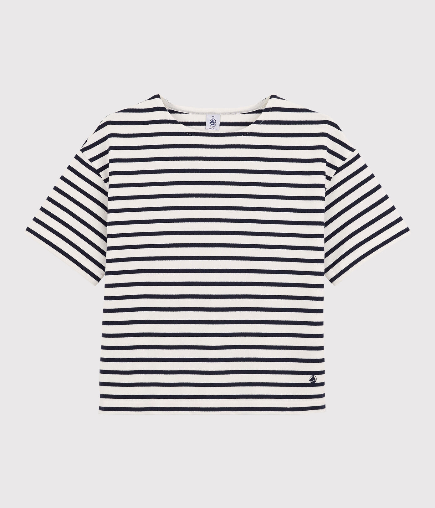 Marinière manches courtes en coton Femme