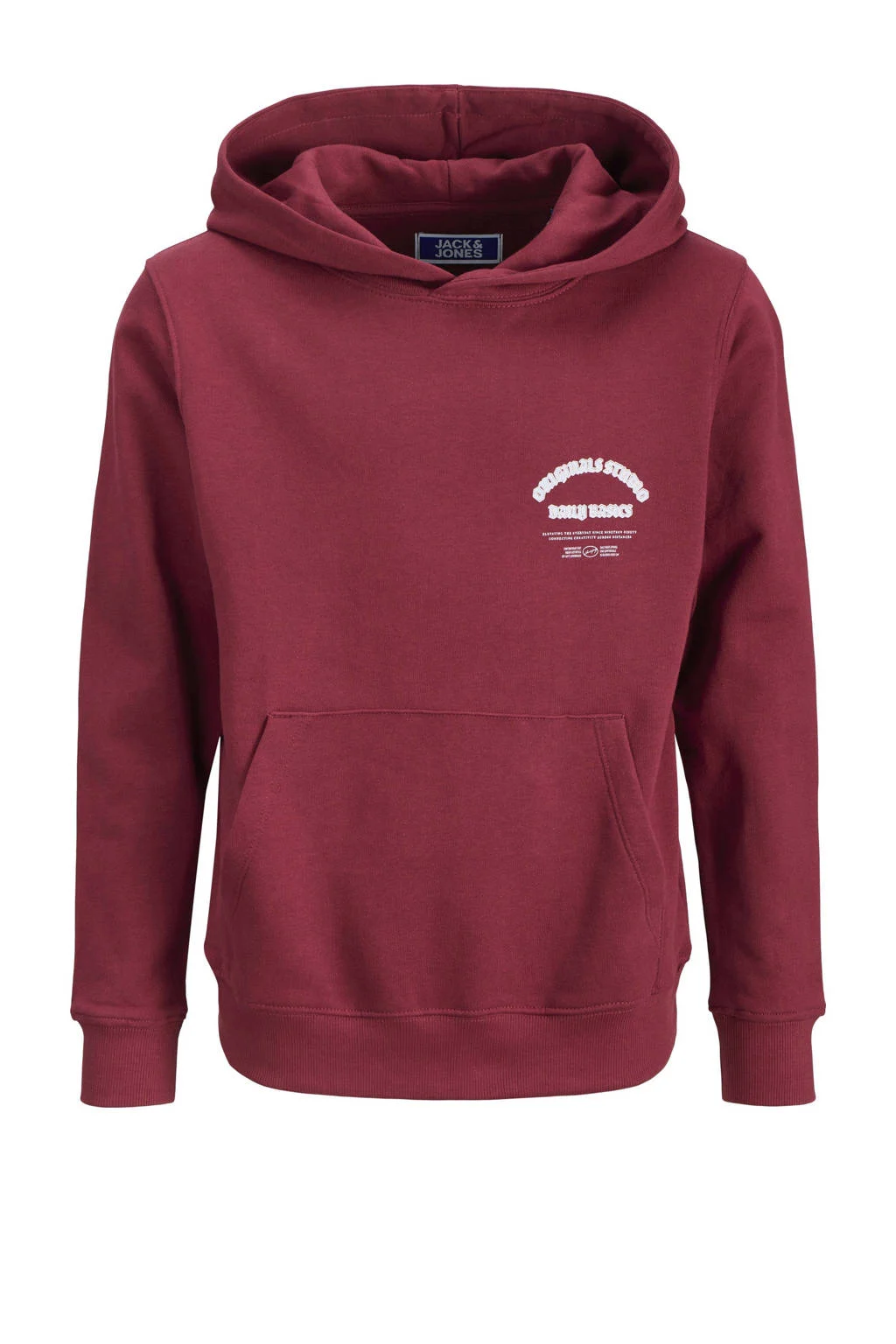 JACK & JONES JUNIOR hoodie donkerrood