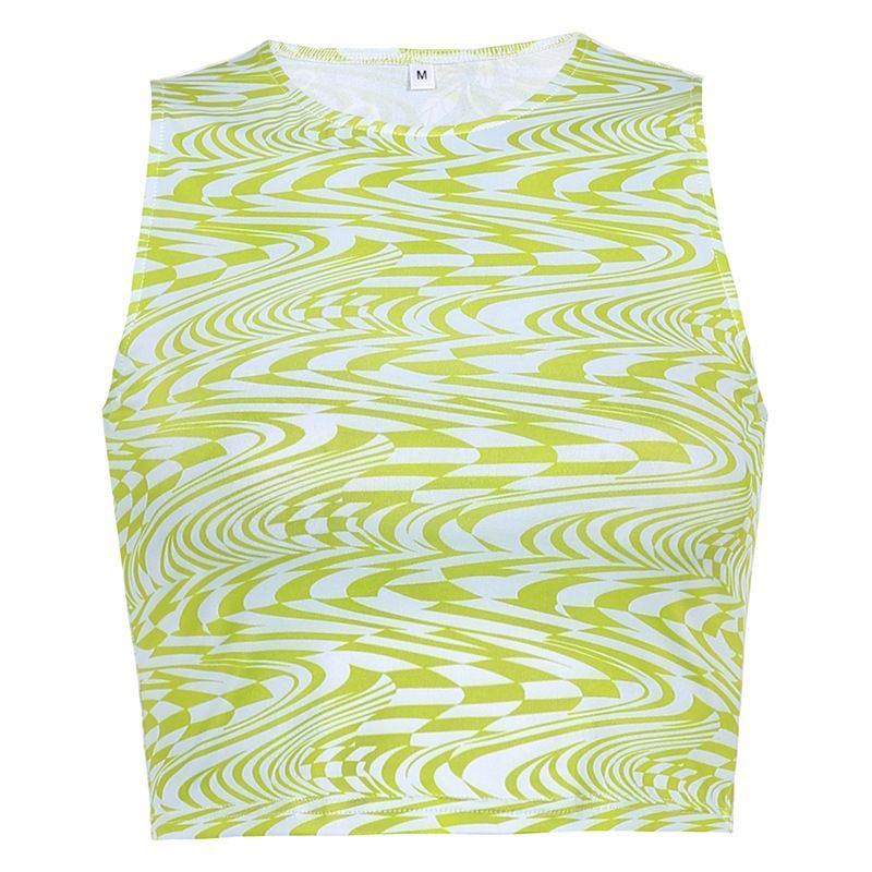 HERMITAKH - Bedrukt cropped tanktopje