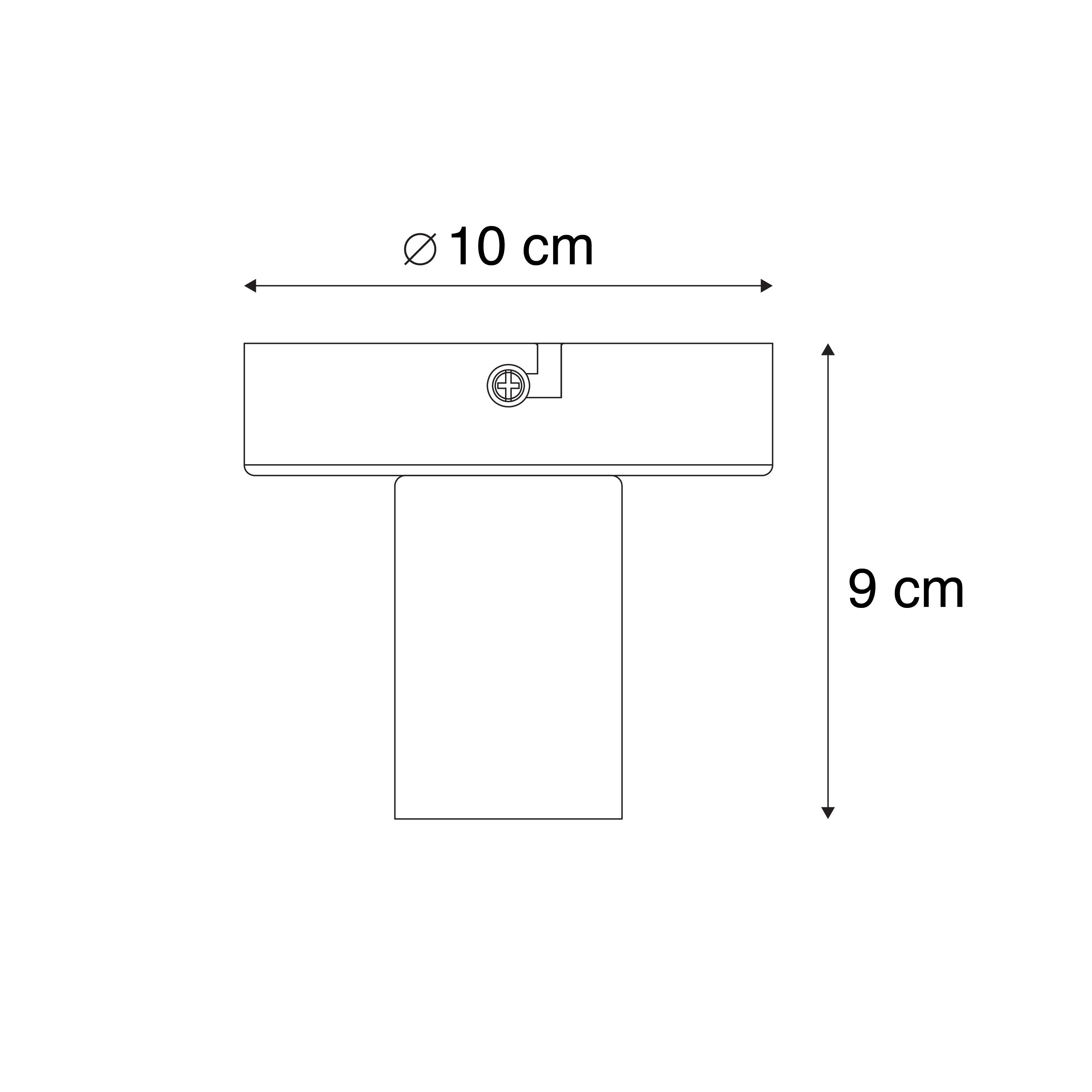 Moderne plafondlamp zwart 9 cm - Facil