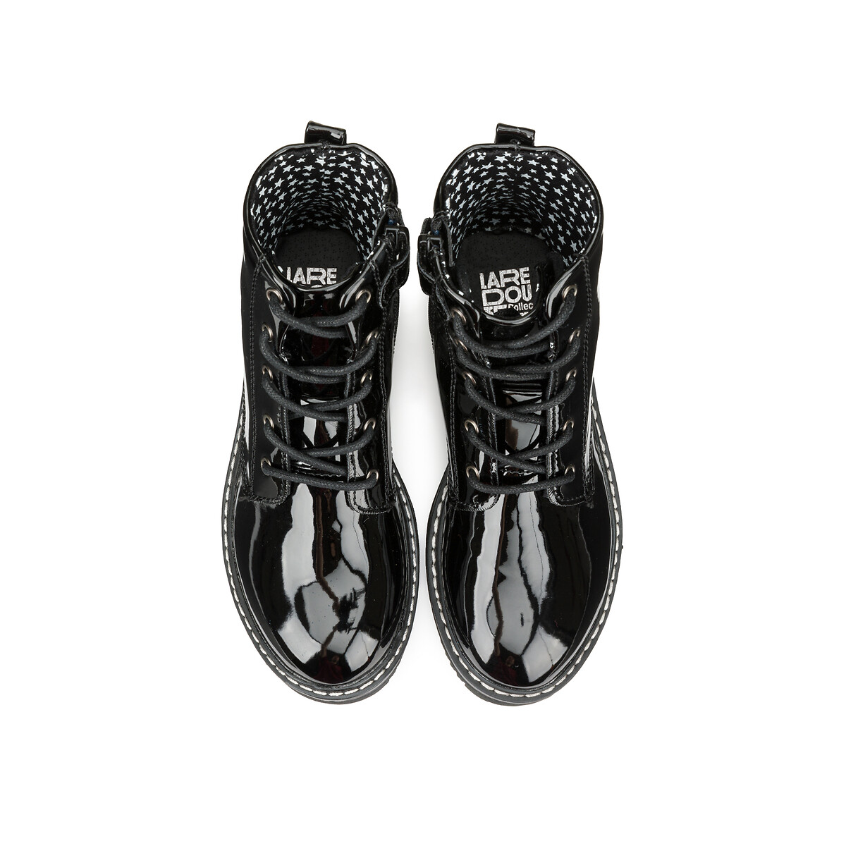 COLEÇÃO LA REDOUTE<br>Botas de cano curto pintadas com zíper