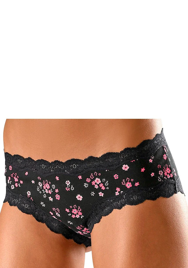 Buffalo Panty , aus elastischer Baumwolle mit floraler Spitze