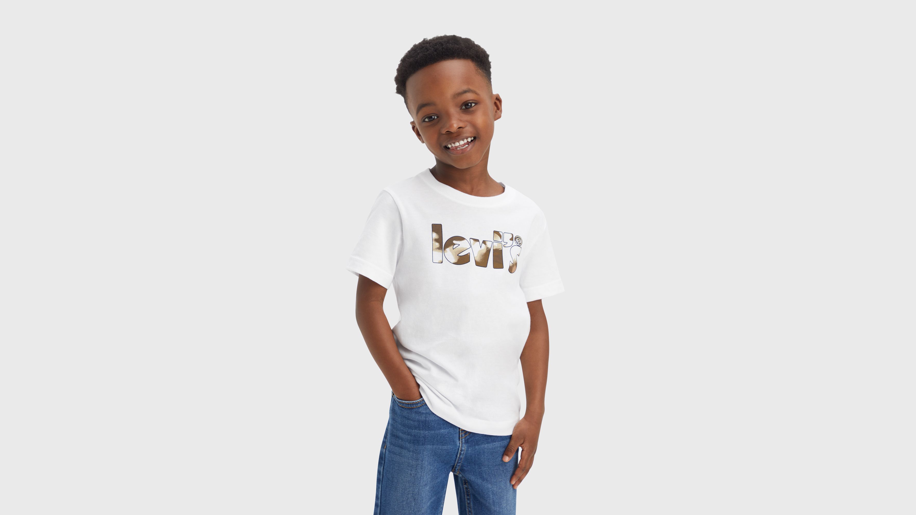 T-shirt camouflage logo poster - Bright White - Blanc