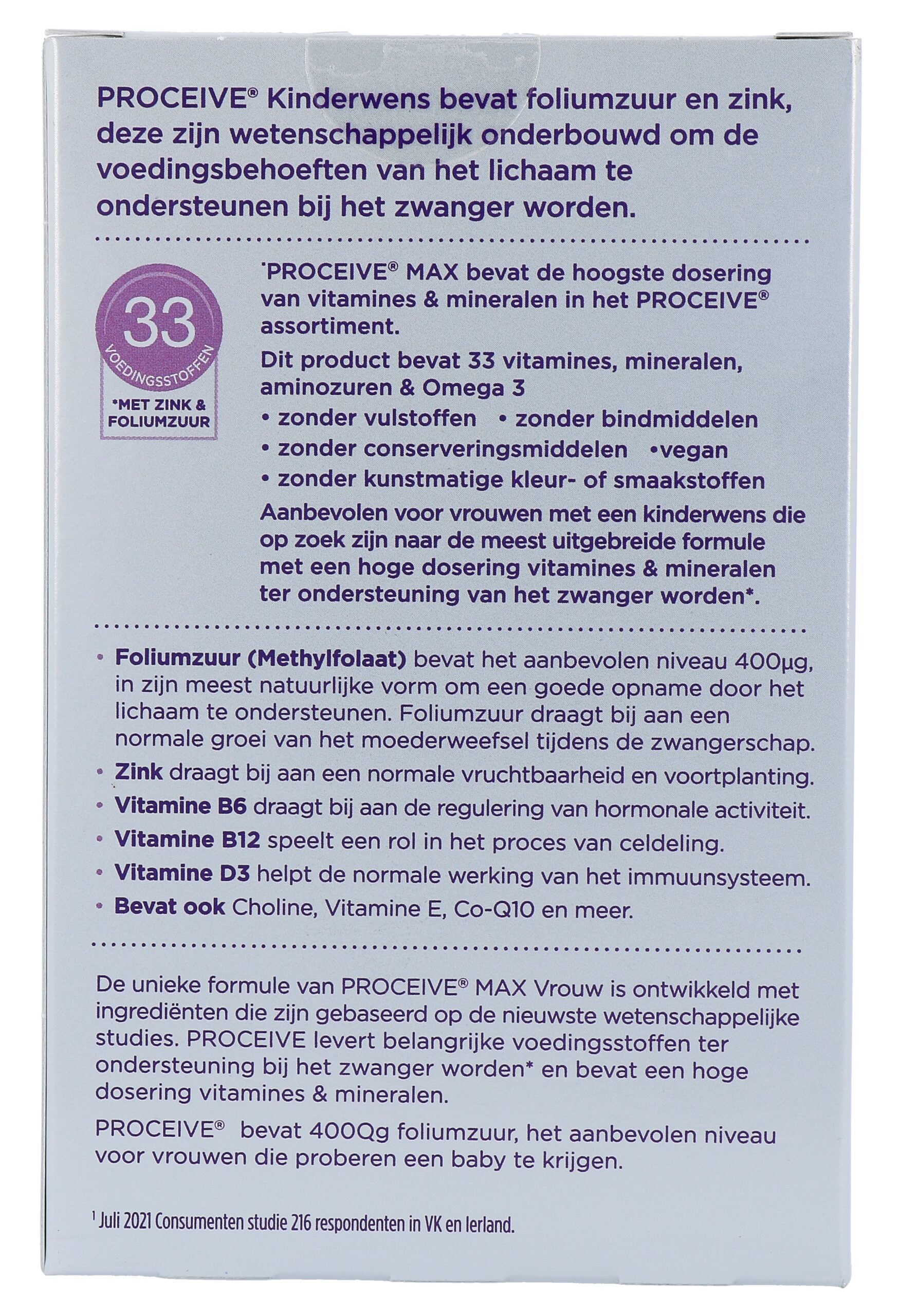 Proceive Kinderwens Max Vrouw (30 stuks)