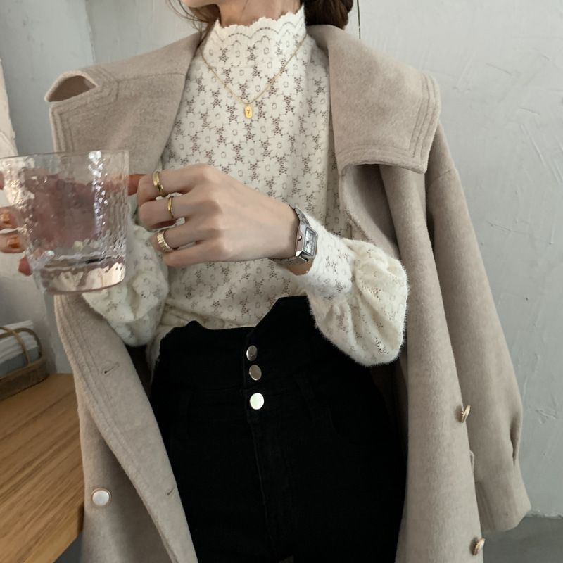 Bamela - Blouse met lantaarnmouwen