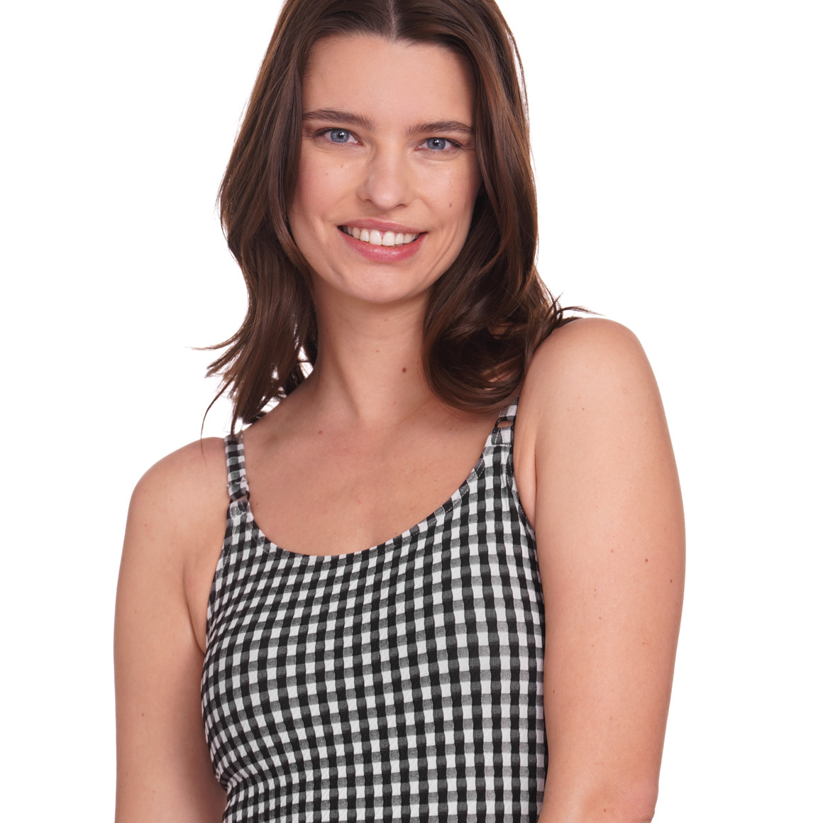 Jonas Nielsen Damen Shape-Badeanzug aus Strukturstoff schwarz