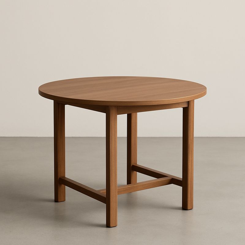 Runder Beistelltisch aus Holz Braun Ø60cm